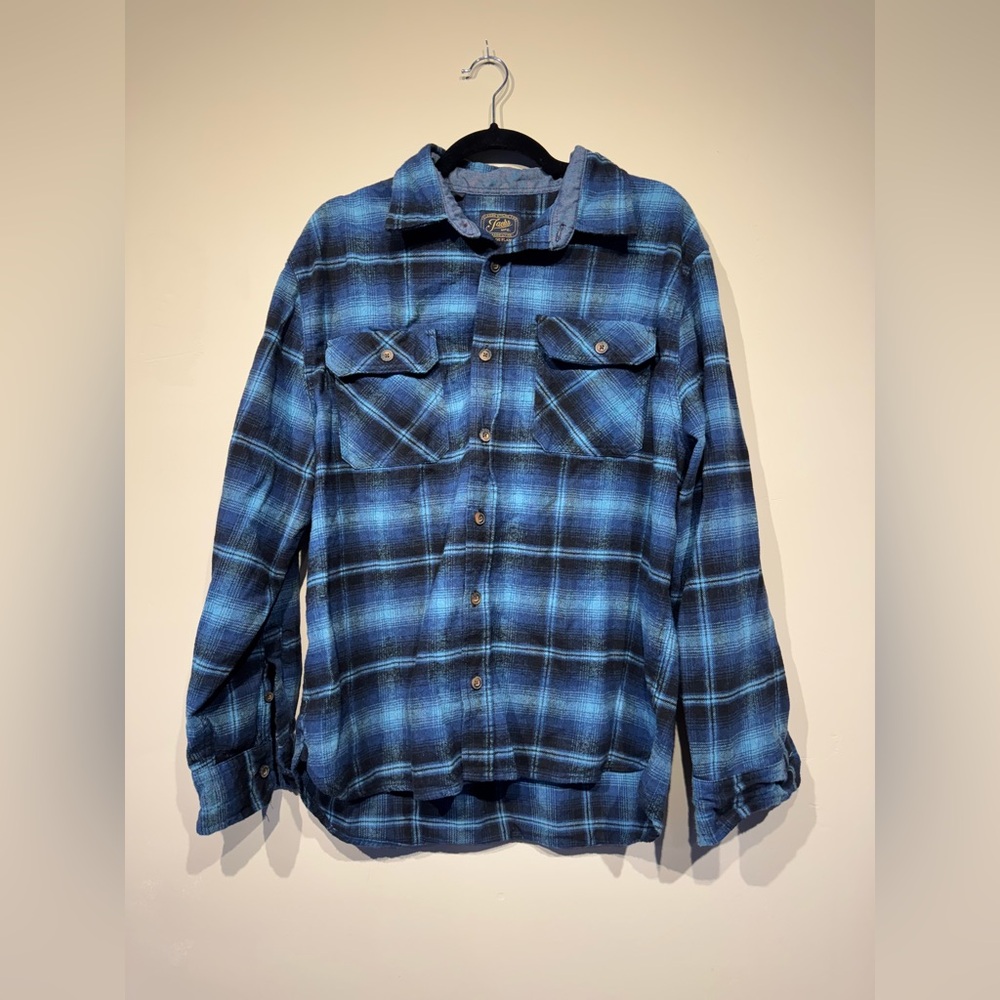 Dark Blue Plaid Flannel